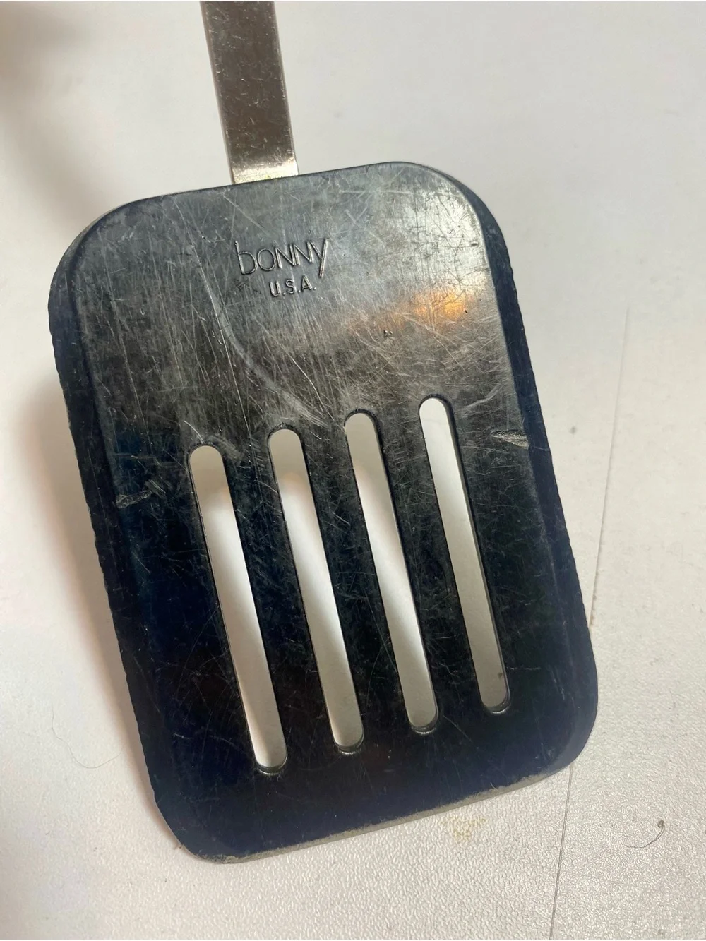 Vintage Bonny USA Slotted Spatula Turner Black Nylon Kitchen